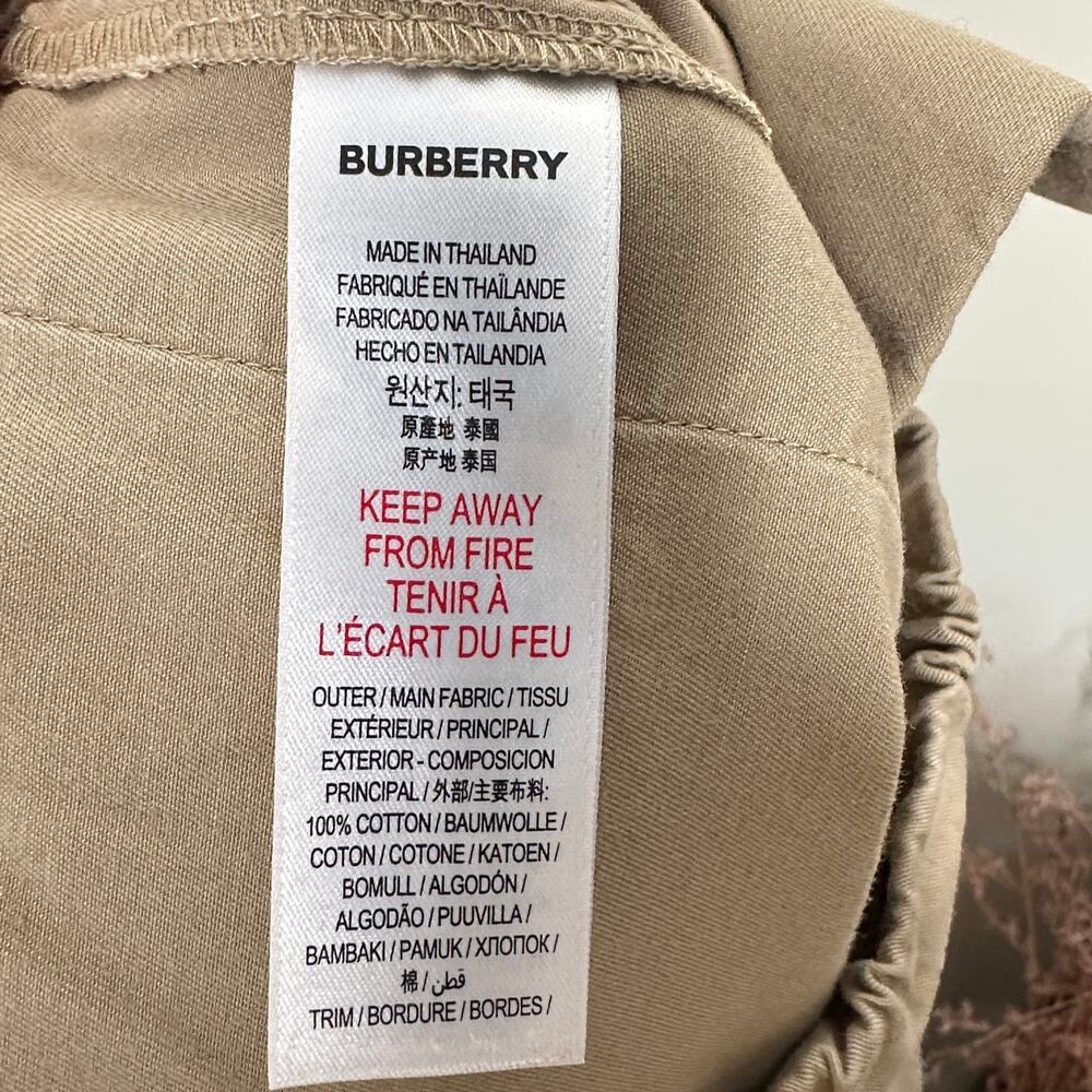 BURBERRY Chino Drawstring Pants Khaki Sz Kids Youth 14Y/Large $185 {I34} - Picture 5 of 6